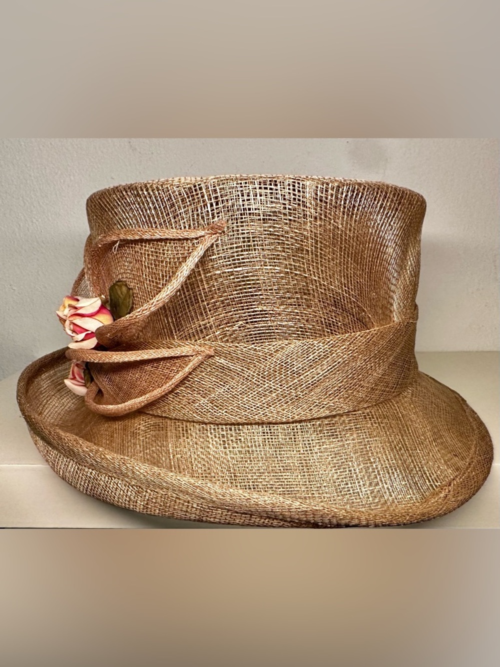 Toucan Collection Floral Accent Straw Hat - Picture 2 of 6